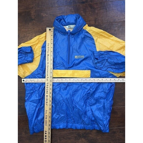 Vintage Converse Blue/Yellow Windbreaker Mens Size XL - Picture 4 of 7